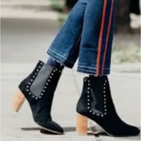 Rebecca Minkoff Sara Bootie With Studs black size 7 New‎ in box - Picture 1 of 3